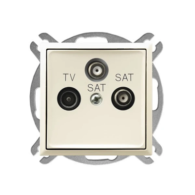 Presa ARIA RTV-SAT con due uscite SAT color colore