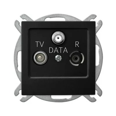 Presa AS RTV DATA, nero metallizzato