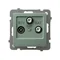 Presa AS RTV-SAT con due uscite SAT, verde opaco