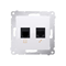 Presa computer RJ45 cat.5e + RJ12 (modulo) bianco