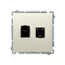 Presa computer RJ45 cat.6, doppia schermatura, beige