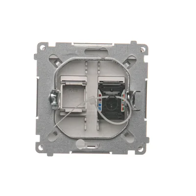 Presa computer RJ45 cat.6, singola inox metallico