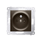 Presa con messa a terra e otturatori (modulo) 230V, connettori rapidi, bronzo opaco, metallizzato