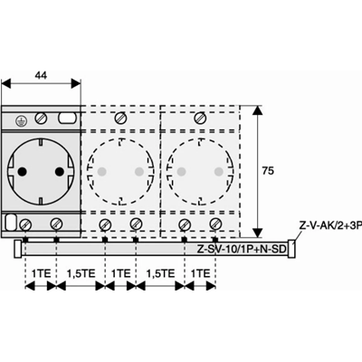 Presa con pin e protezione, Z-SD230-BS