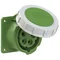 Presa da pannello diritta 16A 3P+Z+N >50-500V 100-300Hz 10h IP67, flangia 75X75, interasse viti 60X60, contatti nichelati