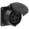Presa da pannello diritta 16A 3P+Z+N 500V 50/60Hz 7h IP44, flangia 75X75, interasse viti 60X60