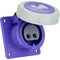 Presa da pannello diritta 32A 2P 24V 50/60Hz IP66/67 (flangia 54X60, interasse fori 44X44), contatti nichelati