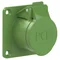 Presa da pannello diritta 32A 2P+Z 24/42V 100-200Hz 4h IP44/54 (flangia 70X70, interasse fori 56X56), contatti nichelati