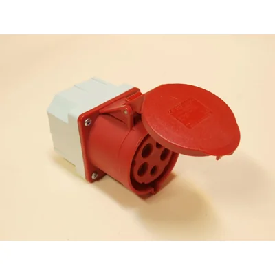 Presa da pannello diritta con scatola da incasso 16A 400V 3P+Z+N IP44