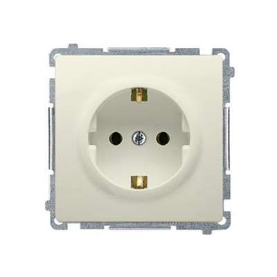 Presa di corrente con messa a terra Schuko (modulo) 16A 230V beige