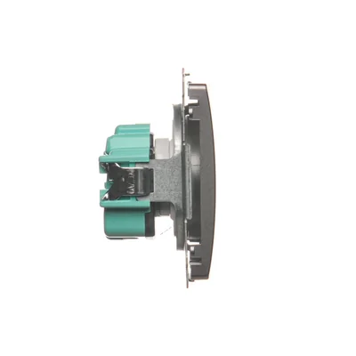 Presa di corrente (modulo), 230V, acciaio inox metallizzato