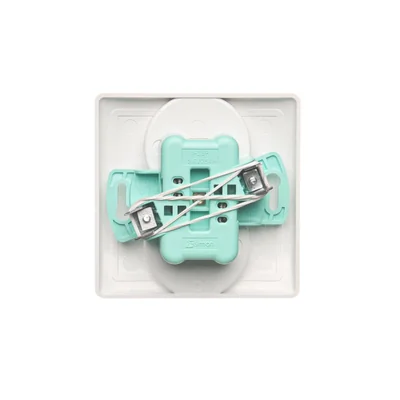 Presa doppia con messa a terra, completa 230, bianca