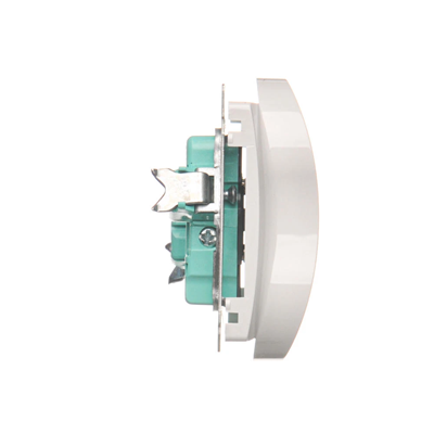 Presa doppia con messa a terra (modulo) 16A 230V bianca