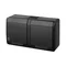 Presa doppia da superficie HERMES con messa a terra 2x2P+Z IP 44 - nera