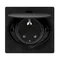 Presa elettrica ermetica, IP44, 1x2P+Z (Schuko), nera