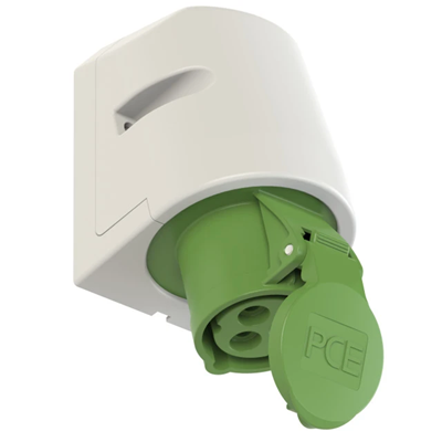 Presa fissa 16A 2P+Z >50-500V 301-500Hz 2h IP44