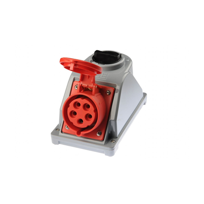 Presa fissa IP67 63A 400V 3P+N+Z con interruttore 0-1