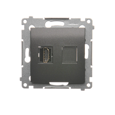 Presa HDMI (modulo) antracite (metallizzato)