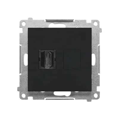Presa HDMI Simon 55 WMDA-P95xx6-149 (modulo); Nero opaco