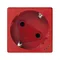 Presa K45 DATA con chiave schuko 16A, 230V con indicatore di alimentazione rosso