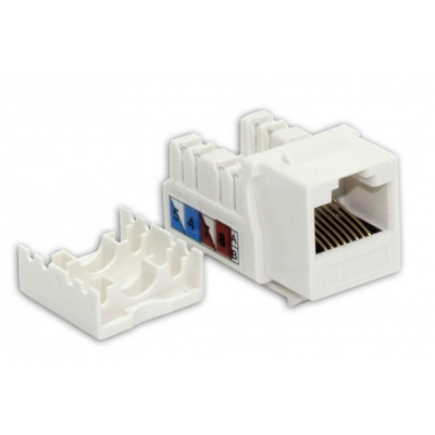 Presa keystone UTP RJ45 cat.6, bianca