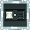 Presa LUMINA RJ11/12 + RJ45, nera