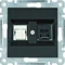 Presa LUMINA RJ11/12 + RJ45, nera