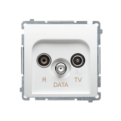 Presa (modulo) R-TV-DATA bianca