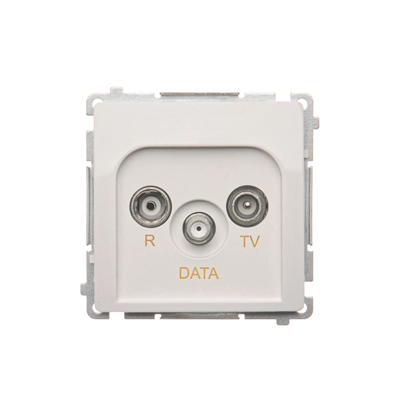 Presa (modulo) R-TV-DATA bianca