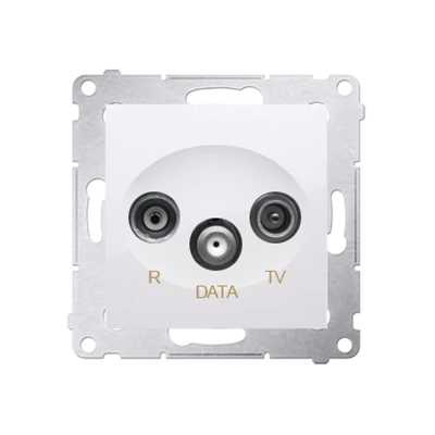 Presa (modulo) R-TV-DATA bianca