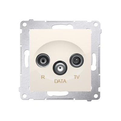 Presa (modulo) R-TV-DATA crema