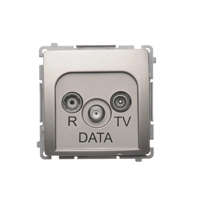 Presa (modulo) R-TV-DATA metallizzato satinato