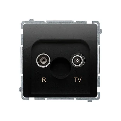 Presa per antenna R-TV Simon Basic WMUA-02100z-Y011, pass-through 10 dB (modulo), 1 ingresso: 5–862 MHz; nera