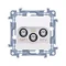 Presa per antenna satellitare SIMON 10 SAT-SAT-RTV, doppia attenuazione: 1dB bianco