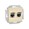 Presa per computer RJ45 con doppia schermatura, categoria 5e, con copertura antipolvere (modulo) beige