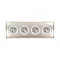 Presa per mobile da cucina con otturatori per circuiti elettrici 4x230V INOX