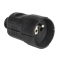 Presa portatile monofase in plastica 10/16A IP20 2P+Z con spinotto nero