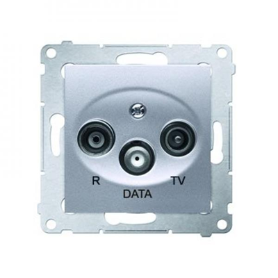 Presa R-TV-DATA (modulo) argento (metallizzato)