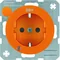 Presa R.1 SCHUKO con indicatore LED arancione