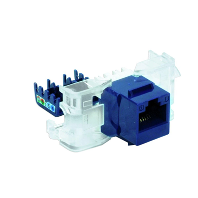 Presa RJ45 UTP cat.5e keystone blu (senza attrezzi)