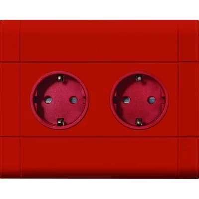 Presa SCHUKO a 2 vie, WAGO, profilo C, rossa