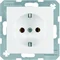 Presa SCHUKO, bianco neve, lucida