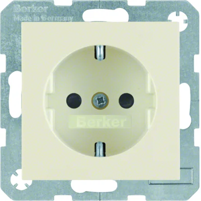 Presa SCHUKO B.SQUARE Crema con protezione maggiorata contro i contatti