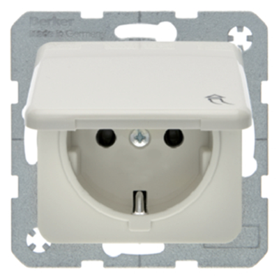 Presa SCHUKO con copertura panna