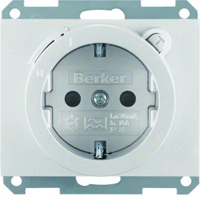 Presa SCHUKO con interruttore differenziale Berker K.5 in alluminio