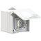 Presa schuko da incasso da incasso, serie DESIGN 16A 2P+T 250V 50/60Hz IP44 (flangia 90X90, interasse viti 73X73), contatti nichelati
