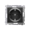 Presa Schuko Simon 54 WMDW-03111x-049 con otturatori (modulo) 16A, 250V~, morsetti a vite; nera