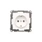 Presa Schuko Simon 55 WMDW-021111-111 con otturatori (modulo) 16 A, 250 V~, connettori rapidi; Bianco opaco