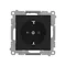 Presa Schuko Simon 55 WMDW-021111-149 con otturatori (modulo) 16 A, 250 V~, connettori rapidi; Nero opaco