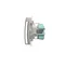 Presa Schuko Simon Basic WMBW-53111x-4011 per versione IP44 con otturatori (modulo) 16A, 250V~, morsetti a vite; argento opaco. Sportellino trasparente.